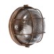 GLOBOSTAR® BOATLIGHT 61587 Vintage Φωτιστικό Καραβοχελώνα Τοίχου & Οροφής με Ντουί 1 x E27 AC 220-240V Αδιάβροχο IP65 - Μπρονζέ Εφέ Σκουριάς Ματ - Μ17.5 x Π17.5 x Υ9cm