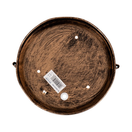GLOBOSTAR® BOATLIGHT 61587 Vintage Φωτιστικό Καραβοχελώνα Τοίχου & Οροφής με Ντουί 1 x E27 AC 220-240V Αδιάβροχο IP65 - Μπρονζέ Εφέ Σκουριάς Ματ - Μ17.5 x Π17.5 x Υ9cm
