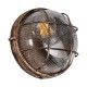 GLOBOSTAR® BOATLIGHT 61587 Vintage Φωτιστικό Καραβοχελώνα Τοίχου & Οροφής με Ντουί 1 x E27 AC 220-240V Αδιάβροχο IP65 - Μπρονζέ Εφέ Σκουριάς Ματ - Μ17.5 x Π17.5 x Υ9cm