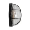 GloboStar® BOATLIGHT 61589 Vintage Industrial Φωτιστικό Τοίχου - Απλίκα - Καραβοχελώνα Εξωτερικού Χώρου Δίφωτο 2 x E27 AC220-240V Αδιάβροχο IP65 - Σώμα Αλουμινίου & Tempered Glass - Φ24 x Υ11cm - Μαύρο - Στρόγγυλο - 5 Years Warranty