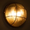 GloboStar® BOATLIGHT 61590 Vintage Industrial Φωτιστικό Τοίχου - Απλίκα - Καραβοχελώνα Εξωτερικού Χώρου Δίφωτο 2 x E27 AC220-240V Αδιάβροχο IP65 - Σώμα Αλουμινίου & Tempered Glass - Φ24 x Υ11cm - Χάλκινο - Στρόγγυλο - 5 Years Warranty
