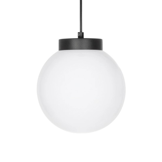 GLOBOSTAR® AGROS 61591 Μοντέρνο Κρεμαστό Φωτιστικό Οροφής με Ντουί 1 x E27 AC 220-240V IP65 - Λευκό & Μάυρο - Μ20 x Π20 x Υ22cm GLOBOSTAR® AGROS 61591 Κρεμαστό Φωτιστικό Οροφής Κήπου με Ντουί 1 x E27 AC 220-240V Αδιάβροχο IP65 - Λευκό & Μάυρο - Μ20 x Π20 x Υ22cm