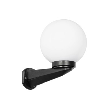 GLOBOSTAR® AGROS 61592 Μοντέρνο Φωτιστικό Τοίχου - Απλίκα με Ντουί 1 x E27 AC 220-240V Αδιάβροχο IP65 - Λευκό & Μάυρο - Μ20 x Π20 x Υ30cm