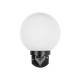 GLOBOSTAR® AGROS 61592 Φωτιστικό Τοίχου - Απλίκα Κήπου με Ντουί 1 x E27 AC 220-240V Αδιάβροχο IP65 - Λευκό & Μάυρο - Μ20 x Π20 x Υ30cm