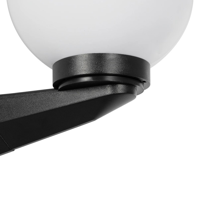 GLOBOSTAR® AGROS 61592 Φωτιστικό Τοίχου - Απλίκα Κήπου με Ντουί 1 x E27 AC 220-240V Αδιάβροχο IP65 - Λευκό & Μάυρο - Μ20 x Π20 x Υ30cm