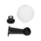GLOBOSTAR® AGROS 61592 Φωτιστικό Τοίχου - Απλίκα Κήπου με Ντουί 1 x E27 AC 220-240V Αδιάβροχο IP65 - Λευκό & Μάυρο - Μ20 x Π20 x Υ30cm