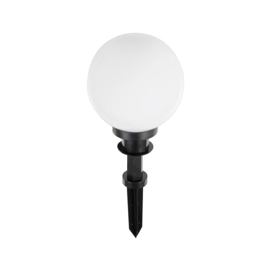 GLOBOSTAR® AGROS 61593 Φωτιστικό Κήπου / Καρφωτό με Ντουί 1 x E27 AC 220-240V Αδιάβροχο IP65 - Λευκό & Μάυρο - Μ20 x Π20 x Υ54cm