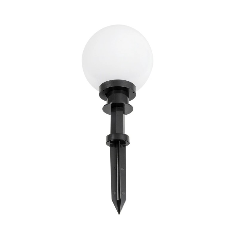 GLOBOSTAR® AGROS 61593 Φωτιστικό Κήπου / Καρφωτό με Ντουί 1 x E27 AC 220-240V Αδιάβροχο IP65 - Λευκό & Μάυρο - Μ20 x Π20 x Υ54cm