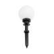 GLOBOSTAR® AGROS 61593 Φωτιστικό Κήπου / Καρφωτό με Ντουί 1 x E27 AC 220-240V Αδιάβροχο IP65 - Λευκό & Μάυρο - Μ20 x Π20 x Υ54cm