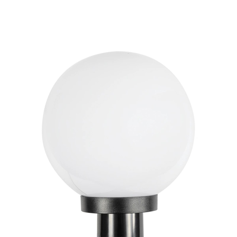 GLOBOSTAR® AGROS 61593 Φωτιστικό Κήπου / Καρφωτό με Ντουί 1 x E27 AC 220-240V Αδιάβροχο IP65 - Λευκό & Μάυρο - Μ20 x Π20 x Υ54cm