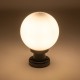 GLOBOSTAR® AGROS 61595 Φωτιστικό Κολωνάκι Κήπου με Ντουί 1 x E27 AC 220-240V Αδιάβροχο IP65 - Λευκό & Μάυρο - Μ20 x Π20 x Υ30cm
