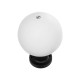 GLOBOSTAR® AGROS 61595 Φωτιστικό Κολωνάκι Κήπου με Ντουί 1 x E27 AC 220-240V Αδιάβροχο IP65 - Λευκό & Μάυρο - Μ20 x Π20 x Υ30cm