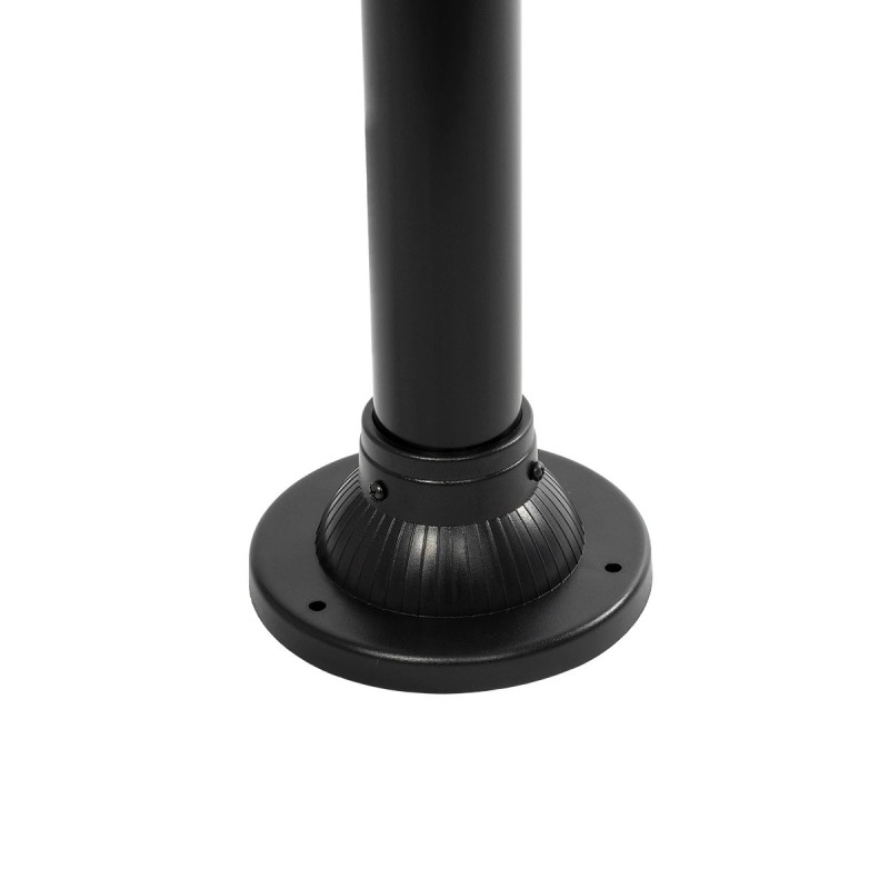 GLOBOSTAR® AGROS 61596 Φωτιστικό Κολωνάκι Κήπου με Ντουί 1 x E27 AC 220-240V Αδιάβροχο IP65 - Λευκό & Μάυρο - Μ20 x Π20 x Υ100cm
