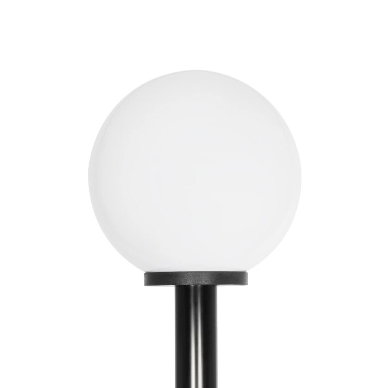 GLOBOSTAR® AGROS 61597 Φωτιστικό Κολωνάκι Κήπου με Ντουί 1 x E27 AC 220-240V Αδιάβροχο IP65 - Λευκό & Μάυρο - Μ30 x Π30 x Υ240cm