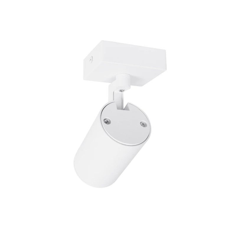 kelvo® SPOTA KLV-101-0135 Μοντέρνο Κινούμενο Φωτιστικό Σποτ Οροφής με Ντουί 1 x GU10 90° AC 220-240V IP20 - Λευκό Ματ - Μ7 x Π6 x Υ14cm