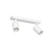 kelvo® SPOTA KLV-101-0137 Μοντέρνο Κινούμενο Φωτιστικό Σποτ Οροφής με Ντουί 2 x GU10 90° AC 220-240V IP20 - Λευκό Ματ - Μ30 x Π6 x Υ14.5cm