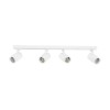 kelvo® SPOTA KLV-101-0141 Μοντέρνο Κινούμενο Φωτιστικό Σποτ Οροφής με Ντουί 4 x GU10 90° AC 220-240V IP20 - Λευκό Ματ - Μ64 x Π6 x Υ14cm