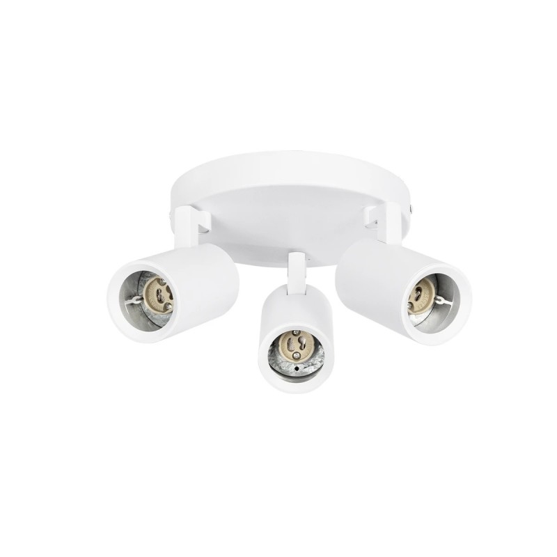 kelvo® SPOTA KLV-101-0145 Μοντέρνο Κινούμενο Φωτιστικό Σποτ Οροφής με Ντουί 3 x GU10 90° AC 220-240V IP20 - Λευκό Ματ - Μ19 x Π19 x Υ14cm
