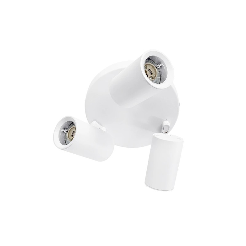 kelvo® SPOTA KLV-101-0145 Μοντέρνο Κινούμενο Φωτιστικό Σποτ Οροφής με Ντουί 3 x GU10 90° AC 220-240V IP20 - Λευκό Ματ - Μ19 x Π19 x Υ14cm