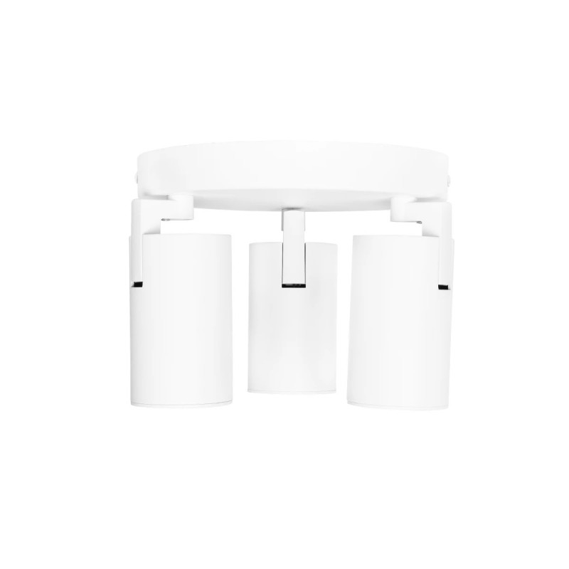 kelvo® SPOTA KLV-101-0145 Μοντέρνο Κινούμενο Φωτιστικό Σποτ Οροφής με Ντουί 3 x GU10 90° AC 220-240V IP20 - Λευκό Ματ - Μ19 x Π19 x Υ14cm