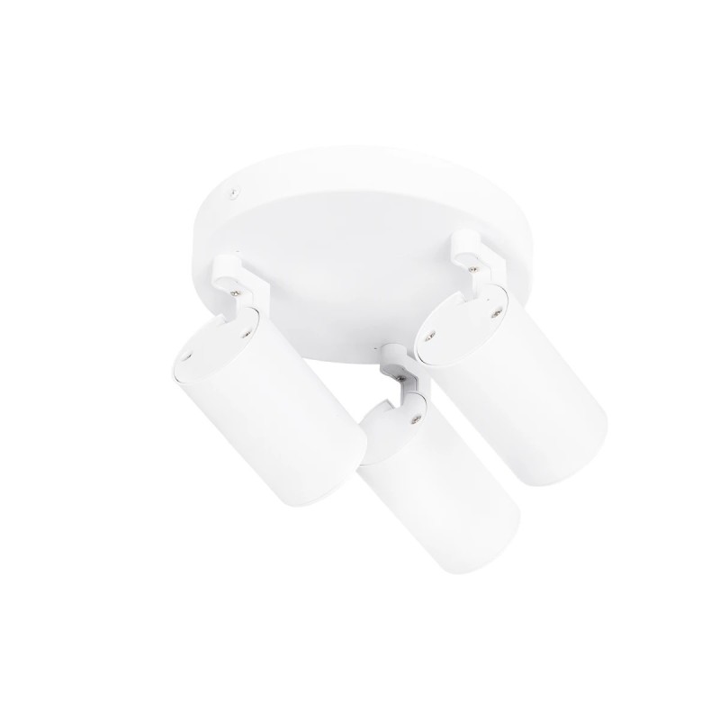 kelvo® SPOTA KLV-101-0145 Μοντέρνο Κινούμενο Φωτιστικό Σποτ Οροφής με Ντουί 3 x GU10 90° AC 220-240V IP20 - Λευκό Ματ - Μ19 x Π19 x Υ14cm