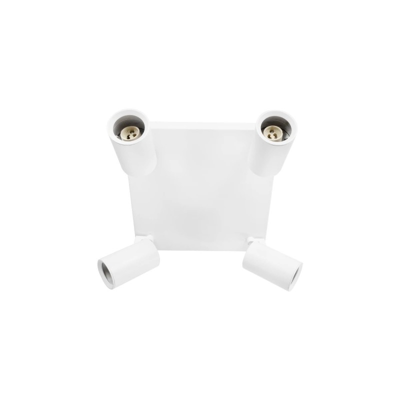 kelvo® SPOTA KLV-101-0147 Μοντέρνο Κινούμενο Φωτιστικό Σποτ Οροφής με Ντουί 4 x GU10 90° AC 220-240V IP20 - Λευκό Ματ - Μ26 x Π26 x Υ14cm