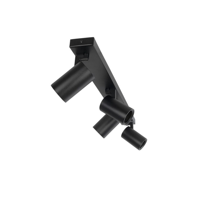 kelvo® SPOTA KLV-101-0140 Μοντέρνο Κινούμενο Φωτιστικό Σποτ Οροφής με Ντουί 4 x GU10 90° AC 220-240V IP20 - Μαύρο Ματ - Μ64 x Π6 x Υ14cm