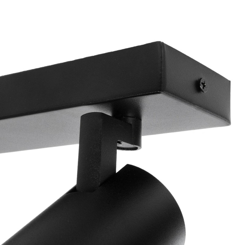 kelvo® SPOTA KLV-101-0142 Μοντέρνο Κινούμενο Φωτιστικό Σποτ Οροφής με Ντουί 5 x GU10 90° AC 220-240V IP20 - Μαύρο Ματ - Μ79.5 x Π6.3 x Υ14cm