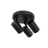 kelvo® SPOTA KLV-101-0144 Μοντέρνο Κινούμενο Φωτιστικό Σποτ Οροφής με Ντουί 3 x GU10 90° AC 220-240V IP20 - Μαύρο Ματ - Μ19 x Π19 x Υ14cm