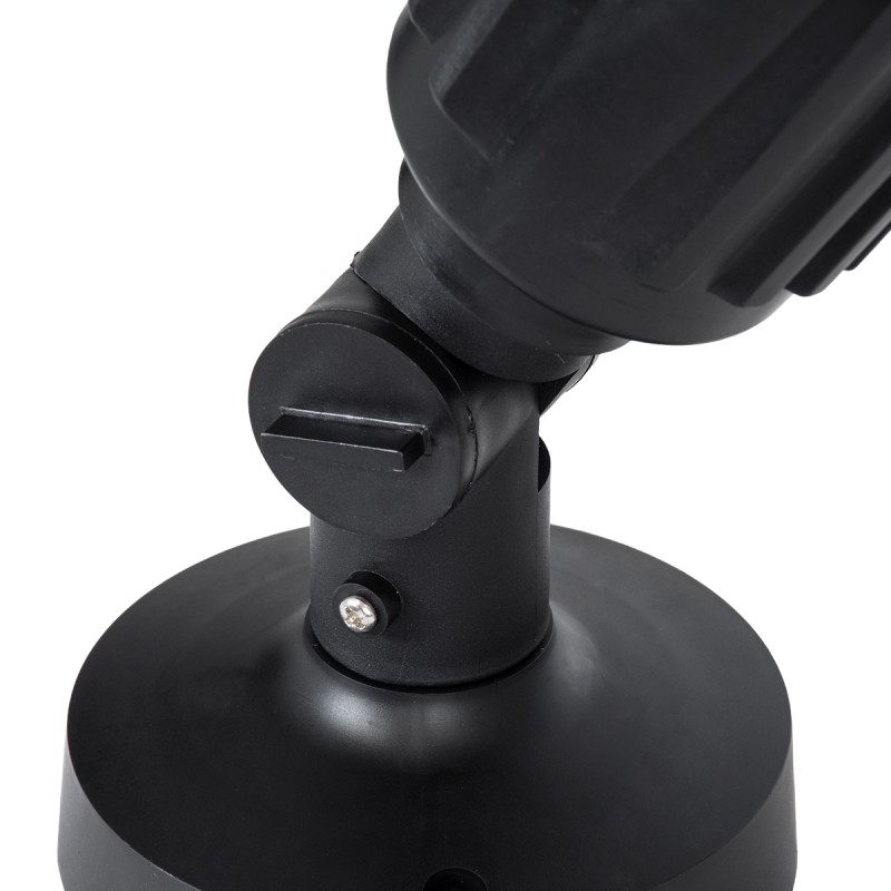 GloboStar® GRASEDO 61615 Βάση Κήπου με Ντουί E27 για Λάμπα Σποτ PAR38 - Αδιάβροχη IP67 - Υψηλής Αντοχής ABS - VDE Certified - Φ9.5 x Υ22cm - Μαύρο - 5 Years Warranty