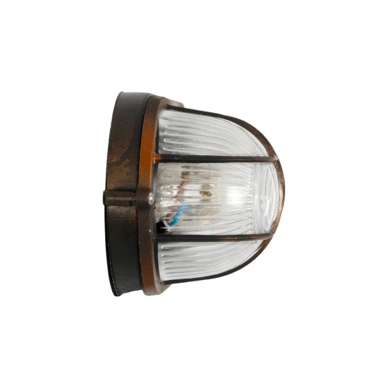 GLOBOSTAR® BOATLIGHT 61622 Vintage Φωτιστικό Καραβοχελώνα Τοίχου - Απλίκα με Ντουί 1 x E27 AC 220-240V Αδιάβροχο IP65 - Χάλκινο Παλαιωμένο Εφέ Σκουριάς Ματ - Μ21 x Π10.4 x Υ9cm GLOBOSTAR® BOATLIGHT 61622 Vintage Φωτιστικό Καραβοχελώνα Τοίχου - Απλίκα με Ντουί 1 x E27 AC 220-240V Αδιάβροχο IP65 - Χάλκινο Παλαιωμένο Εφέ Σκουριάς Ματ - Μ21 x Π10.4 x Υ9cm