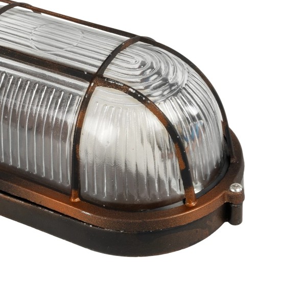 GLOBOSTAR® BOATLIGHT 61622 Vintage Φωτιστικό Καραβοχελώνα Τοίχου - Απλίκα με Ντουί 1 x E27 AC 220-240V Αδιάβροχο IP65 - Χάλκινο Παλαιωμένο Εφέ Σκουριάς Ματ - Μ21 x Π10.4 x Υ9cm GLOBOSTAR® BOATLIGHT 61622 Vintage Φωτιστικό Καραβοχελώνα Τοίχου - Απλίκα με Ντουί 1 x E27 AC 220-240V Αδιάβροχο IP65 - Χάλκινο Παλαιωμένο Εφέ Σκουριάς Ματ - Μ21 x Π10.4 x Υ9cm