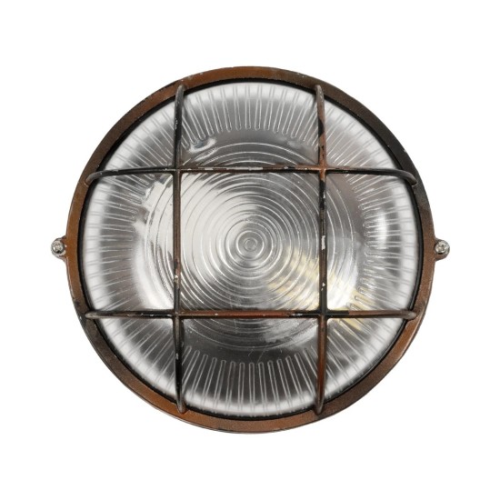 GLOBOSTAR® BOATLIGHT 61623 Vintage Φωτιστικό Καραβοχελώνα Τοίχου & Οροφής με Ντουί 1 x E27 AC 220-240V Αδιάβροχο IP65 - Χάλκινο Παλαιωμένο Εφέ Σκουριάς Ματ - Μ17.5 x Π17.5 x Υ9cm GLOBOSTAR® BOATLIGHT 61623 Vintage Φωτιστικό Καραβοχελώνα Τοίχου & Οροφής με Ντουί 1 x E27 AC 220-240V Αδιάβροχο IP65 - Χάλκινο Παλαιωμένο Εφέ Σκουριάς Ματ - Μ17.5 x Π17.5 x Υ9cm