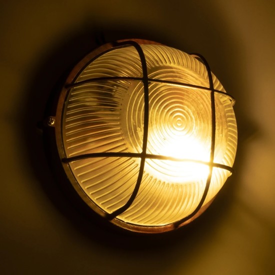 GLOBOSTAR® BOATLIGHT 61623 Vintage Φωτιστικό Καραβοχελώνα Τοίχου & Οροφής με Ντουί 1 x E27 AC 220-240V Αδιάβροχο IP65 - Χάλκινο Παλαιωμένο Εφέ Σκουριάς Ματ - Μ17.5 x Π17.5 x Υ9cm GLOBOSTAR® BOATLIGHT 61623 Vintage Φωτιστικό Καραβοχελώνα Τοίχου & Οροφής με Ντουί 1 x E27 AC 220-240V Αδιάβροχο IP65 - Χάλκινο Παλαιωμένο Εφέ Σκουριάς Ματ - Μ17.5 x Π17.5 x Υ9cm
