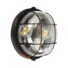 GLOBOSTAR® BOATLIGHT 61624 Vintage Φωτιστικό Καραβοχελώνα Τοίχου & Οροφής με Ντουί 2 x E27 AC 220-240V Αδιάβροχο IP65 - Χάλκινο Παλαιωμένο Εφέ Σκουριάς Ματ - Μ24 x Π24 x Υ11cm