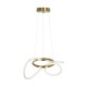 kelvo® GLOW 61657 Μοντέρνο Κρεμαστό Φωτιστικό Οροφής LED 30W 3000lm 360° AC 220-240V IP20 Ρυθμιζόμενο Λευκό CCT με Χειριστήριο από 2700K έως 6000K Dimmable - Lumileds SMD Chip - Χρυσό Πλατίνα & Λευκό Νήμα - Μ40 x Π40 x Υ35cm - 3 Χρόνια Εγγύηση