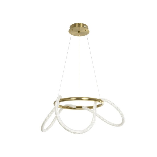 kelvo® GLOW 61658 Μοντέρνο Κρεμαστό Φωτιστικό Οροφής LED 36W 3600lm 360° AC 220-240V IP20 Ρυθμιζόμενο Λευκό CCT με Χειριστήριο από 2700K έως 6000K Dimmable - Lumileds SMD Chip - Χρυσό Πλατίνα & Λευκό Νήμα - Μ60 x Π60 x Υ45cm - 3 Χρόνια Εγγύηση kelvo® GLOW 61658 Μοντέρνο Κρεμαστό Φωτιστικό Οροφής LED 36W 3600lm 360° AC 220-240V IP20 Ρυθμιζόμενο Λευκό CCT με Χειριστήριο από 2700K έως 6000K Dimmable - Lumileds SMD Chip - Χρυσό Πλατίνα & Λευκό Νήμα - Μ60 x Π60 x Υ45cm - 3 Χρόνια Εγγύηση