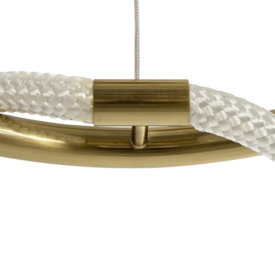 kelvo® GLOW 61658 Μοντέρνο Κρεμαστό Φωτιστικό Οροφής LED 36W 3600lm 360° AC 220-240V IP20 Ρυθμιζόμενο Λευκό CCT με Χειριστήριο από 2700K έως 6000K Dimmable - Lumileds SMD Chip - Χρυσό Πλατίνα & Λευκό Νήμα - Μ60 x Π60 x Υ45cm - 3 Χρόνια Εγγύηση kelvo® GLOW 61658 Μοντέρνο Κρεμαστό Φωτιστικό Οροφής LED 36W 3600lm 360° AC 220-240V IP20 Ρυθμιζόμενο Λευκό CCT με Χειριστήριο από 2700K έως 6000K Dimmable - Lumileds SMD Chip - Χρυσό Πλατίνα & Λευκό Νήμα - Μ60 x Π60 x Υ45cm - 3 Χρόνια Εγγύηση