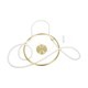 kelvo® GLOW 61659 Μοντέρνο Κρεμαστό Φωτιστικό Οροφής LED 58W 5800lm 360° AC 220-240V IP20 Ρυθμιζόμενο Λευκό CCT με Χειριστήριο από 2700K έως 6000K Dimmable - Lumileds SMD Chip - Χρυσό Πλατίνα & Λευκό Νήμα - Μ80 x Π80 x Υ60cm - 3 Χρόνια Εγγύηση