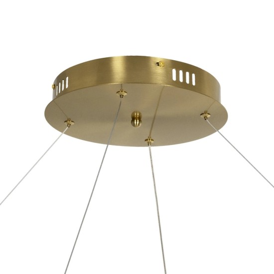 kelvo® GLOW 61661 Μοντέρνο Κρεμαστό Φωτιστικό Οροφής LED 100W 10000lm 360° AC 220-240V IP20 Ρυθμιζόμενο Λευκό CCT με Χειριστήριο από 2700K έως 6000K Dimmable - Lumileds SMD Chip - Χρυσό Πλατίνα & Λευκό Νήμα - Μ150 x Π150 x Υ100cm - 3 Χρόνια Εγγύηση kelvo® GLOW 61661 Μοντέρνο Κρεμαστό Φωτιστικό Οροφής LED 100W 10000lm 360° AC 220-240V IP20 Ρυθμιζόμενο Λευκό CCT με Χειριστήριο από 2700K έως 6000K Dimmable - Lumileds SMD Chip - Χρυσό Πλατίνα & Λευκό Νήμα - Μ150 x Π150 x Υ100cm - 3 Χρόνια Εγγύηση