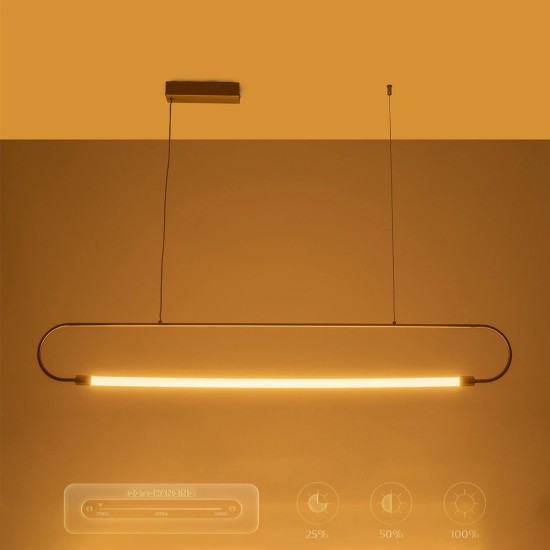 kelvo® GLOW 61664 Μοντέρνο Κρεμαστό Φωτιστικό Οροφής LED 15W 1500lm 360° AC 220-240V IP20 Ρυθμιζόμενο Λευκό CCT με Χειριστήριο από 2700K έως 6000K Dimmable - Lumileds SMD Chip - Χρυσό Πλατίνα & Λευκό Νήμα - Μ120 x Π3 x Υ25cm - 3 Χρόνια Εγγύηση kelvo® GLOW 61664 Μοντέρνο Κρεμαστό Φωτιστικό Οροφής LED 15W 1500lm 360° AC 220-240V IP20 Ρυθμιζόμενο Λευκό CCT με Χειριστήριο από 2700K έως 6000K Dimmable - Lumileds SMD Chip - Χρυσό Πλατίνα & Λευκό Νήμα - Μ120 x Π3 x Υ25cm - 3 Χρόνια Εγγύηση