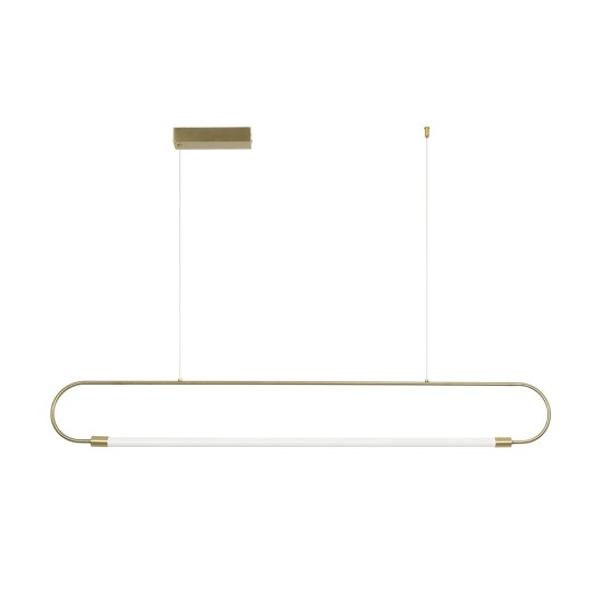 kelvo® GLOW 61664 Μοντέρνο Κρεμαστό Φωτιστικό Οροφής LED 15W 1500lm 360° AC 220-240V IP20 Ρυθμιζόμενο Λευκό CCT με Χειριστήριο από 2700K έως 6000K Dimmable - Lumileds SMD Chip - Χρυσό Πλατίνα & Λευκό Νήμα - Μ120 x Π3 x Υ25cm - 3 Χρόνια Εγγύηση kelvo® GLOW 61664 Μοντέρνο Κρεμαστό Φωτιστικό Οροφής LED 15W 1500lm 360° AC 220-240V IP20 Ρυθμιζόμενο Λευκό CCT με Χειριστήριο από 2700K έως 6000K Dimmable - Lumileds SMD Chip - Χρυσό Πλατίνα & Λευκό Νήμα - Μ120 x Π3 x Υ25cm - 3 Χρόνια Εγγύηση