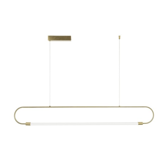 kelvo® GLOW 61664 Μοντέρνο Κρεμαστό Φωτιστικό Οροφής LED 15W 1500lm 360° AC 220-240V IP20 Ρυθμιζόμενο Λευκό CCT με Χειριστήριο από 2700K έως 6000K Dimmable - Lumileds SMD Chip - Χρυσό Πλατίνα & Λευκό Νήμα - Μ120 x Π3 x Υ25cm - 3 Χρόνια Εγγύηση kelvo® GLOW 61664 Μοντέρνο Κρεμαστό Φωτιστικό Οροφής LED 15W 1500lm 360° AC 220-240V IP20 Ρυθμιζόμενο Λευκό CCT με Χειριστήριο από 2700K έως 6000K Dimmable - Lumileds SMD Chip - Χρυσό Πλατίνα & Λευκό Νήμα - Μ120 x Π3 x Υ25cm - 3 Χρόνια Εγγύηση