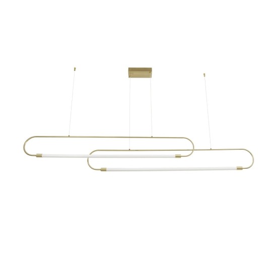 kelvo® GLOW 61665 Μοντέρνο Κρεμαστό Φωτιστικό Οροφής LED 28W 2800lm 360° AC 220-240V IP20 Ρυθμιζόμενο Λευκό CCT με Χειριστήριο από 2700K έως 6000K Dimmable - Lumileds SMD Chip - Χρυσό Πλατίνα & Λευκό Νήμα - Μ160 x Π3 x Υ25cm - 3 Χρόνια Εγγύηση kelvo® GLOW 61665 Μοντέρνο Κρεμαστό Φωτιστικό Οροφής LED 28W 2800lm 360° AC 220-240V IP20 Ρυθμιζόμενο Λευκό CCT με Χειριστήριο από 2700K έως 6000K Dimmable - Lumileds SMD Chip - Χρυσό Πλατίνα & Λευκό Νήμα - Μ160 x Π3 x Υ25cm - 3 Χρόνια Εγγύηση