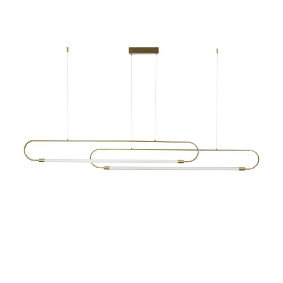 kelvo® GLOW 61665 Μοντέρνο Κρεμαστό Φωτιστικό Οροφής LED 28W 2800lm 360° AC 220-240V IP20 Ρυθμιζόμενο Λευκό CCT με Χειριστήριο από 2700K έως 6000K Dimmable - Lumileds SMD Chip - Χρυσό Πλατίνα & Λευκό Νήμα - Μ160 x Π3 x Υ25cm - 3 Χρόνια Εγγύηση kelvo® GLOW 61665 Μοντέρνο Κρεμαστό Φωτιστικό Οροφής LED 28W 2800lm 360° AC 220-240V IP20 Ρυθμιζόμενο Λευκό CCT με Χειριστήριο από 2700K έως 6000K Dimmable - Lumileds SMD Chip - Χρυσό Πλατίνα & Λευκό Νήμα - Μ160 x Π3 x Υ25cm - 3 Χρόνια Εγγύηση