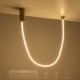 kelvo® GLOW 61666 Μοντέρνο Κρεμαστό Φωτιστικό Οροφής LED 27W 2700lm 360° AC 220-240V IP20 Ρυθμιζόμενο Λευκό CCT με Χειριστήριο από 2700K έως 6000K Dimmable - Lumileds SMD Chip - Χρυσό Πλατίνα & Λευκό Νήμα - Μ80 x Π3 x Υ80cm - 3 Χρόνια Εγγύηση