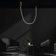 kelvo® GLOW 61666 Μοντέρνο Κρεμαστό Φωτιστικό Οροφής LED 27W 2700lm 360° AC 220-240V IP20 Ρυθμιζόμενο Λευκό CCT με Χειριστήριο από 2700K έως 6000K Dimmable - Lumileds SMD Chip - Χρυσό Πλατίνα & Λευκό Νήμα - Μ80 x Π3 x Υ80cm - 3 Χρόνια Εγγύηση