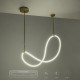 kelvo® GLOW 61667 Μοντέρνο Κρεμαστό Φωτιστικό Οροφής LED 34W 3400lm 360° AC 220-240V IP20 Ρυθμιζόμενο Λευκό CCT με Χειριστήριο από 2700K έως 6000K Dimmable - Lumileds SMD Chip - Χρυσό Πλατίνα & Λευκό Νήμα - Μ120 x Π120 x Υ60cm - 3 Χρόνια Εγγύηση