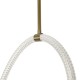 kelvo® GLOW 61667 Μοντέρνο Κρεμαστό Φωτιστικό Οροφής LED 34W 3400lm 360° AC 220-240V IP20 Ρυθμιζόμενο Λευκό CCT με Χειριστήριο από 2700K έως 6000K Dimmable - Lumileds SMD Chip - Χρυσό Πλατίνα & Λευκό Νήμα - Μ120 x Π120 x Υ60cm - 3 Χρόνια Εγγύηση