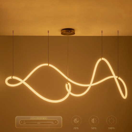 kelvo® GLOW 61668 Μοντέρνο Κρεμαστό Φωτιστικό Οροφής LED 65W 6500lm 360° AC 220-240V IP20 Ρυθμιζόμενο Λευκό CCT με Χειριστήριο από 2700K έως 6000K Dimmable - Lumileds SMD Chip - Χρυσό Πλατίνα & Λευκό Νήμα - Μ150 x Π150 x Υ80cm - 3 Χρόνια Εγγύηση kelvo® GLOW 61668 Μοντέρνο Κρεμαστό Φωτιστικό Οροφής LED 65W 6500lm 360° AC 220-240V IP20 Ρυθμιζόμενο Λευκό CCT με Χειριστήριο από 2700K έως 6000K Dimmable - Lumileds SMD Chip - Χρυσό Πλατίνα & Λευκό Νήμα - Μ150 x Π150 x Υ80cm - 3 Χρόνια Εγγύηση